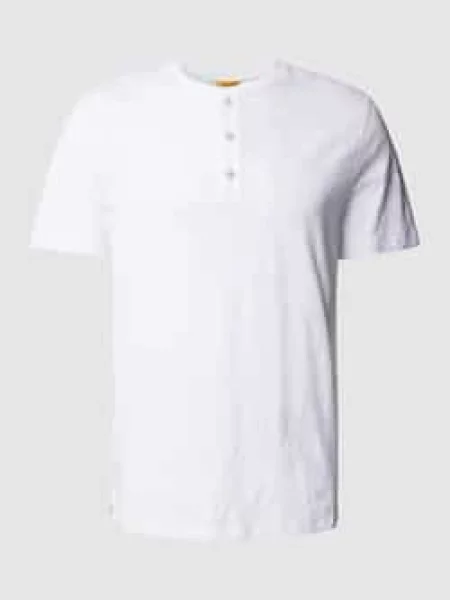 T-shirt z dekoltem serafino Camel Active biała