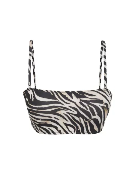Trendyol Sutien costum de baie maro / negru alb
