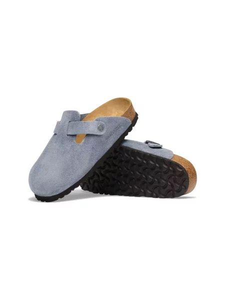 Birkenstock Mules încălțăminte Boston | piele întoarsă | narrow fit gri
