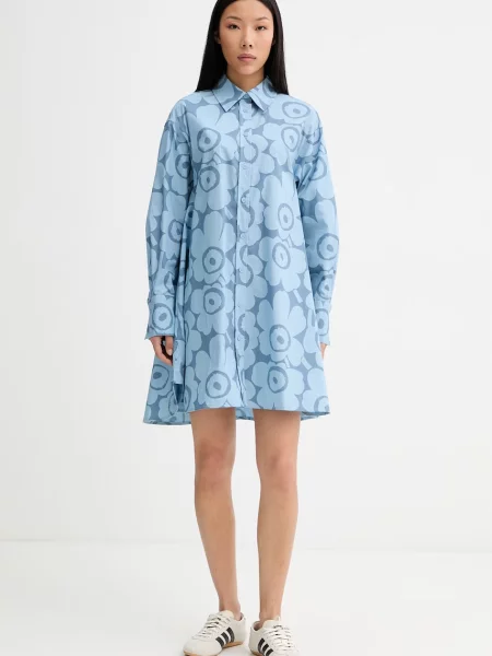 Marimekko rochie tip cămașă din albastru