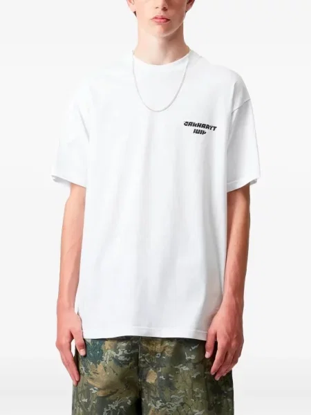 Raštuotas marškinėliai Carhartt Wip balta