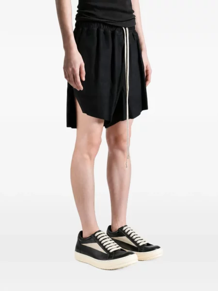 Δερμάτινα σορτς Rick Owens με κορδόνι μαύρο