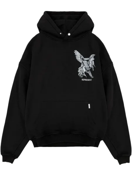Hanorac cu glugă Represent negru