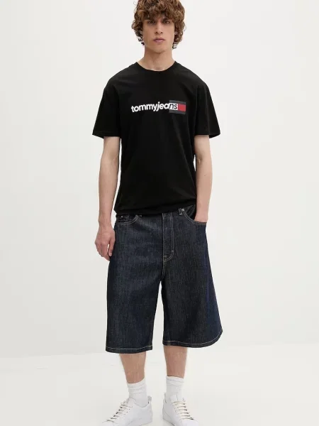 Tommy Jeans kratka majica črna