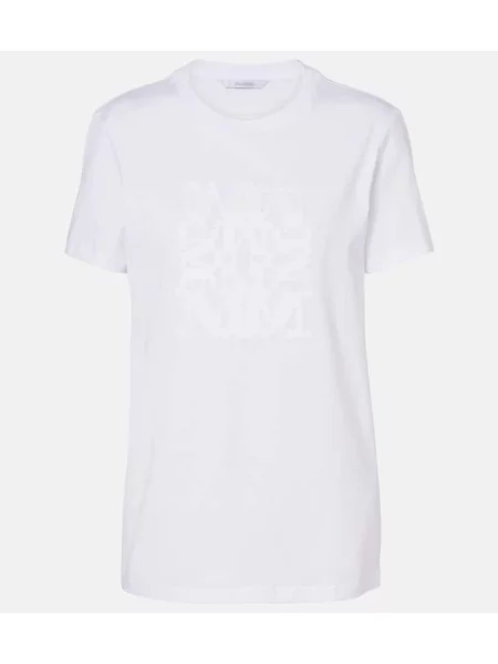 Tricou Max Mara din jerseu alb