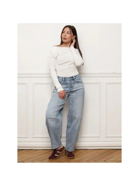 Top La Modeuse alb