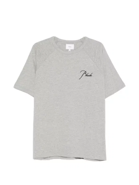 Tricou Rhude cu broderie gri