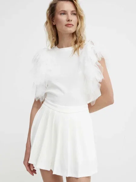 Блуза Answear Lab с изчистен дизайн бяло