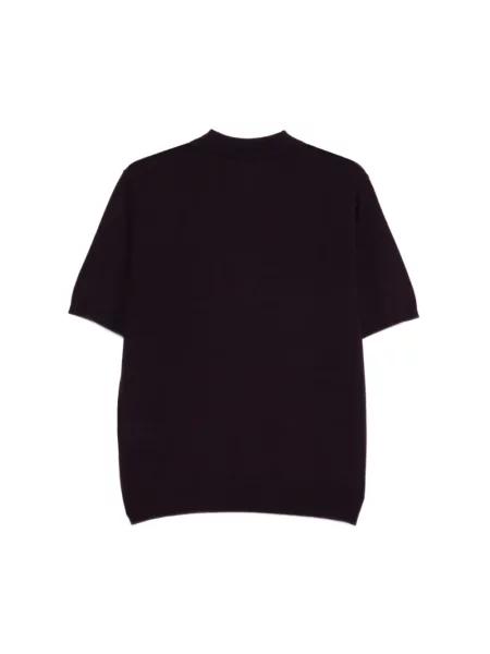 Koszulka polo Dries Van Noten wełniana fioletowa