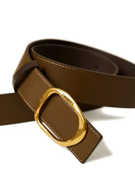 Curea Twinset din piele maro