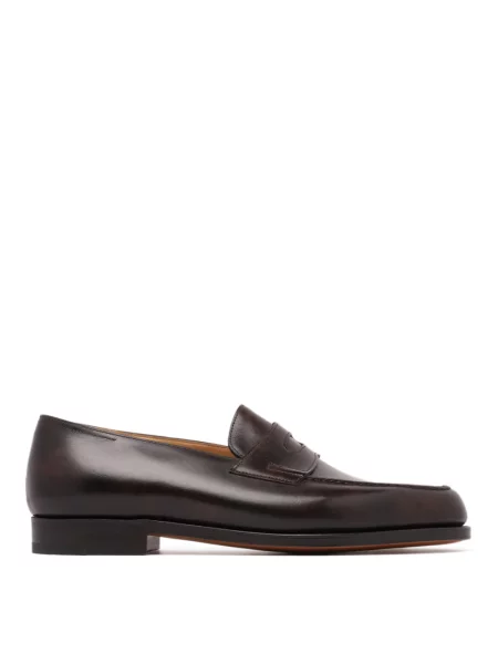 Półbuty John Lobb wsuwane brązowe