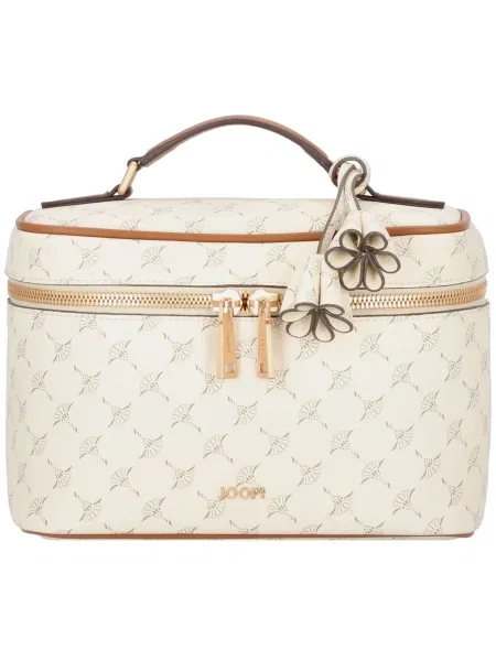 JOOP! Geantă de cosmetice Flora închis / maro caramel / auriu / alb murdar bej