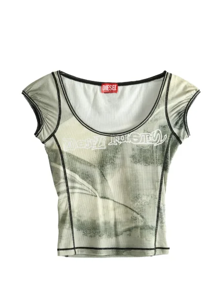 Tricou Diesel cu imagine gri