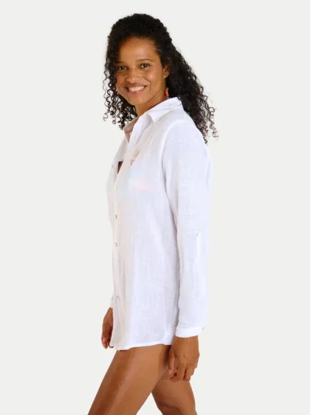 Banana Moon Koszula Garel Zelena biały