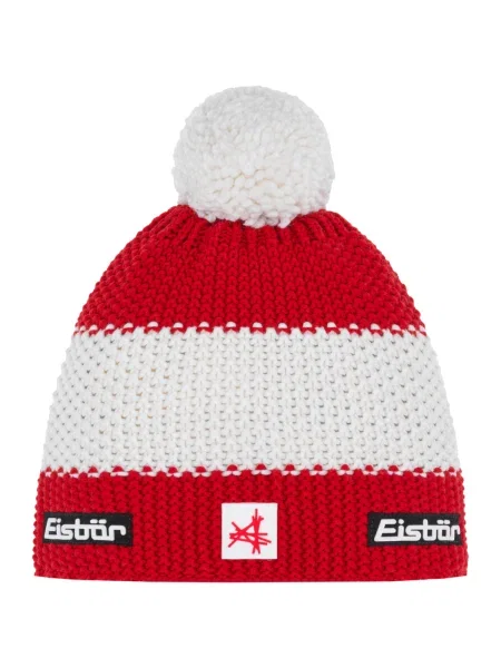 Zimná čiapka Eisbar Star Pompon SA ketchup/white/ketchup biela