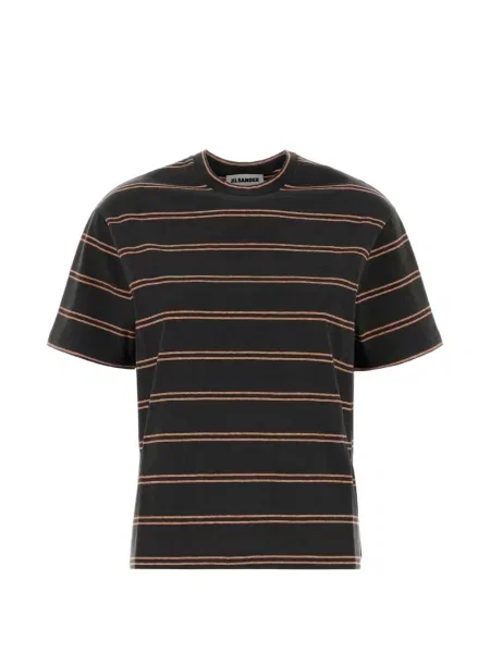 Tricou Jil Sander cu broderie negru