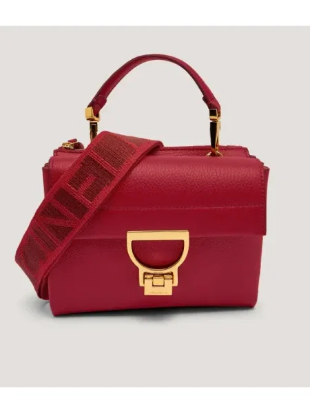 Coccinelle De piele geantă pe umăr Arlettis bordo