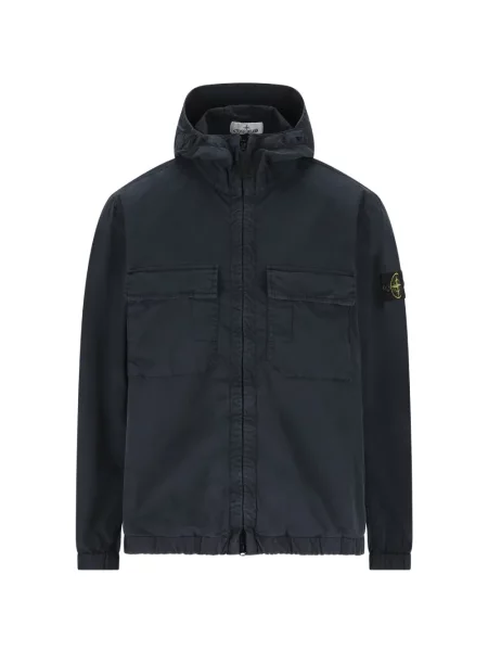 Яке Stone Island с качулка камъни синьо
