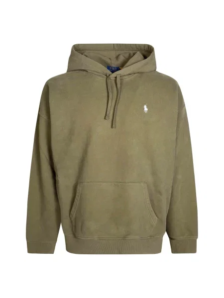 Dzianinowa długa bluza Polo Ralph Lauren z długim rękawem zielona