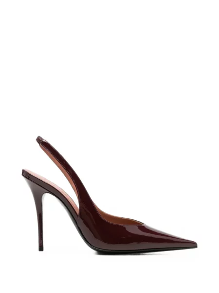 Pantofi cu toc Amina Muaddi slingback roșu