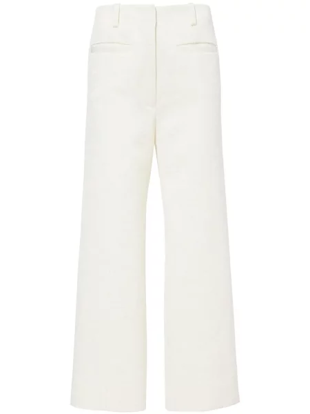 Pantaloni Proenza Schouler de lână alb