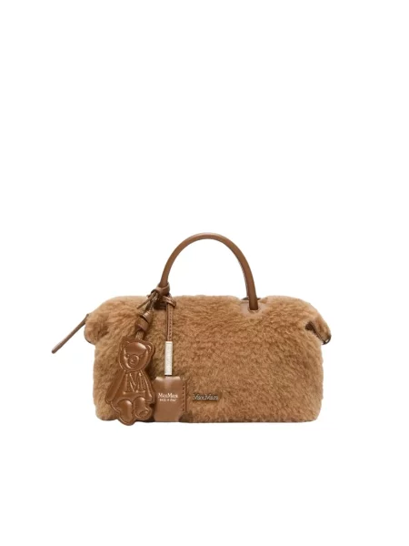 Torebka Max Mara typu teddy brązowa