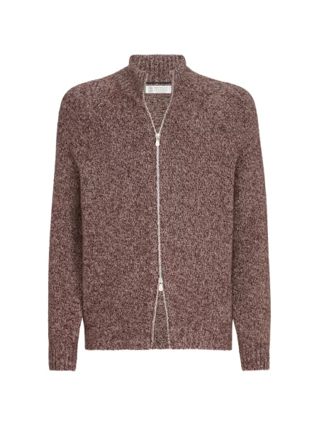 Cardigan Brunello Cucinelli de lână roșu