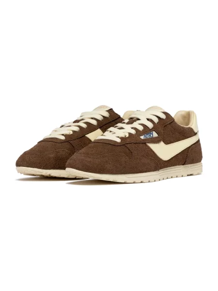 Sneakersy Autry skórzane brązowe