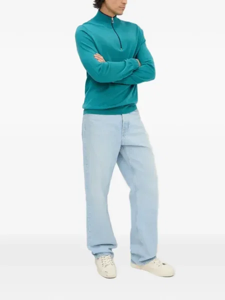 Košile Ps Paul Smith s polovičními zipem modrá