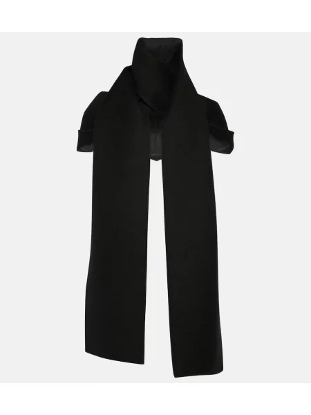 Fular The Row din cașmir negru