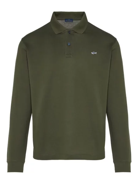 Lung tricou polo Paul & Shark verde