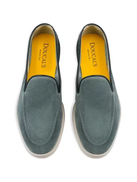 Pantofi loafer Doucal's din piele de căprioară albastru