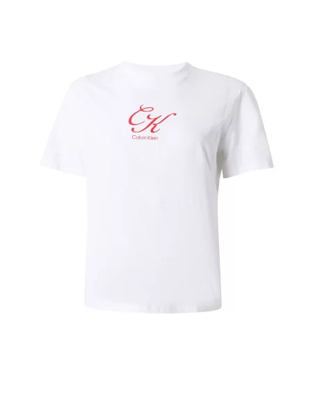 Calvin Klein Jeans Tricou roșu intens alb