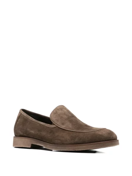 Chiloți Alberto Gozzi din piele de căprioară slip-on maro