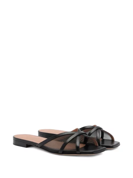 Sandale Malone Souliers cu perle fără toc negru