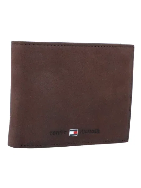 TOMMY HILFIGER Denarnica Johnson mornarska / čokolada / rdeča / bela rjava