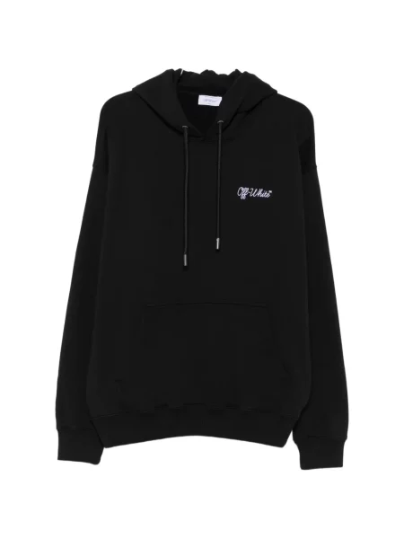 Hanorac cu glugă Off-white cu autograf alb