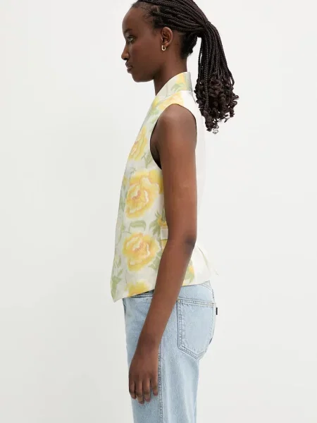 Жилет Kenzo однобортный желтый