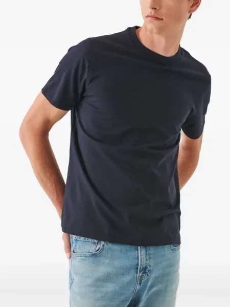 Tricou Patrick Assaraf cu decolteu rotund albastru