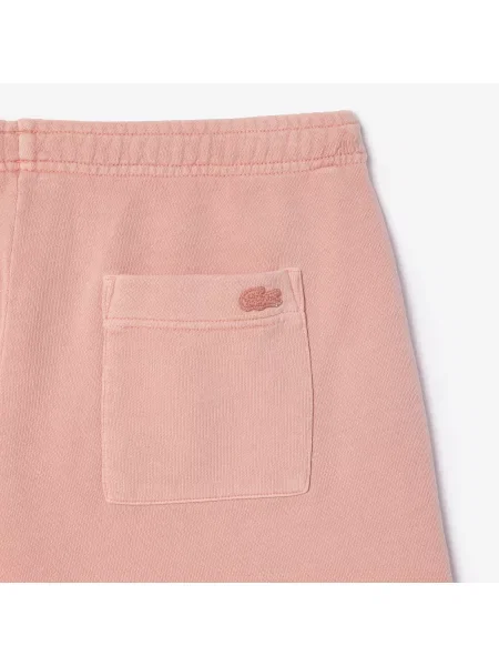 Lacoste Krótkie Spodenki Natural Dyed Cotton Fleece różowe