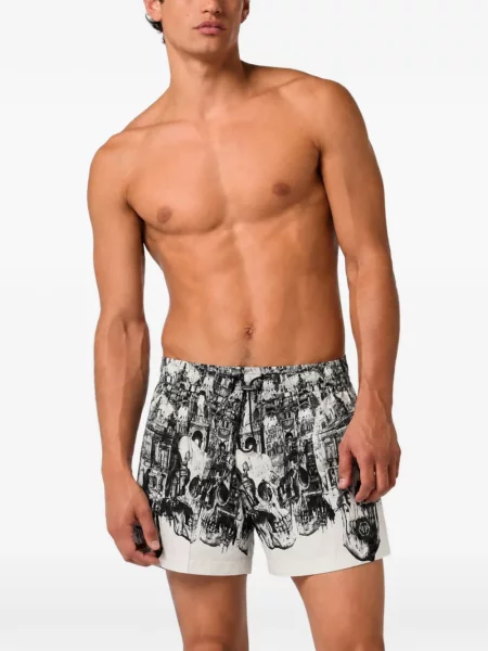 Slip de baie Philipp Plein alb