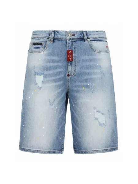 Szorty jeansowe Philipp Plein niebieskie