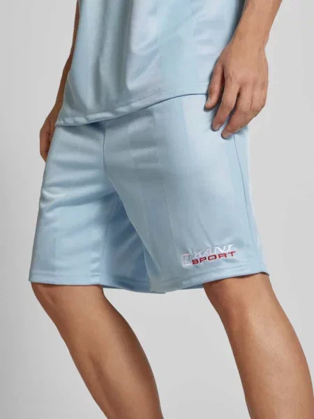 Szorty cargo o kroju regular fit z wyhaftowanym logo Karl Kani niebieskie