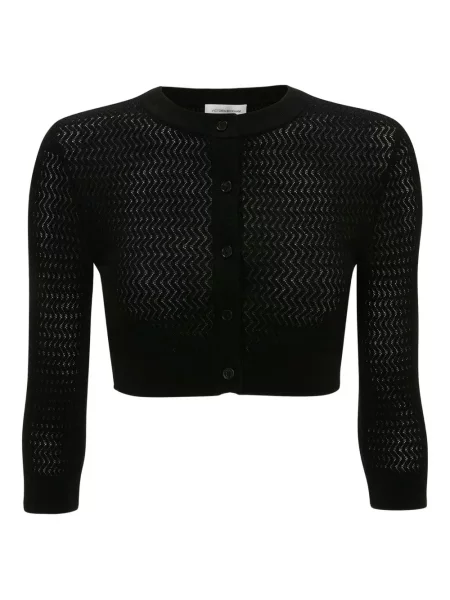 Cropp cardigan Victoria Beckham cu mâneci trei sferturi negru