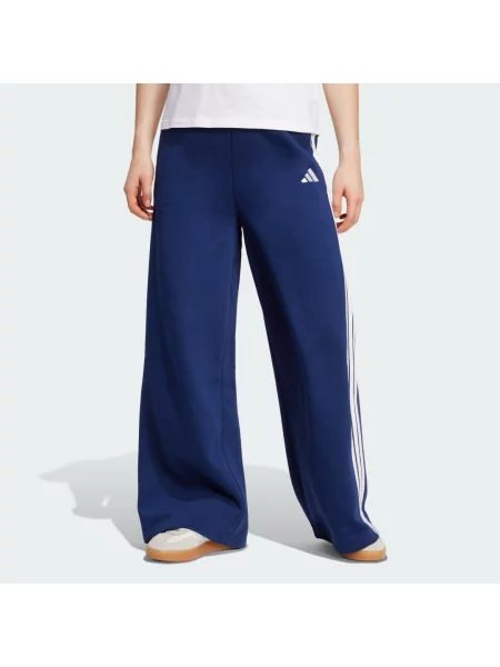 Kalhoty adidas Fleece Wide bílé