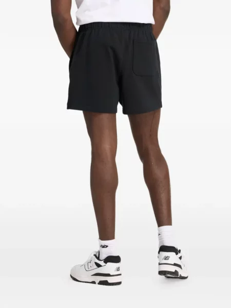 Бягане хавлиени шорти New Balance с автограф кафяво