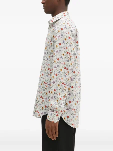 Cămașă Paul Smith cu model floral cu imagine alb