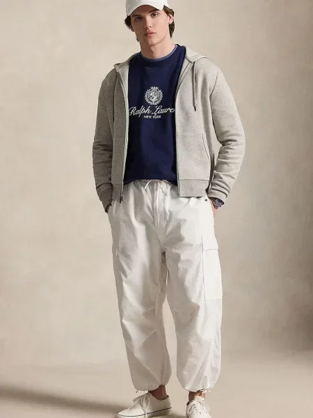 Bluza z kapturem Polo Ralph Lauren z kapturem szara
