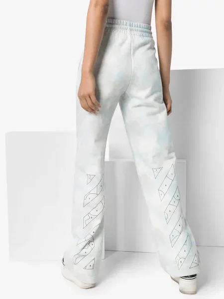 Pantaloni Off-white cu imagine alb