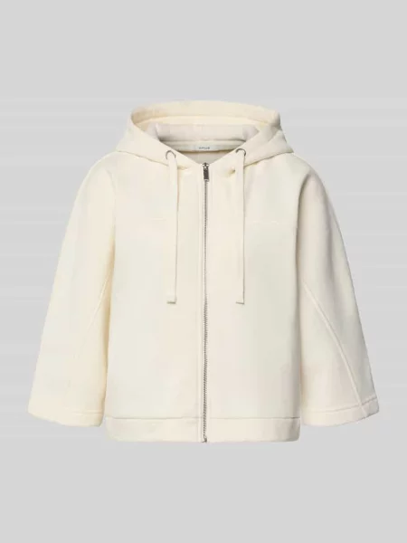Bluza rozpinana o kroju luźnym z mieszanki bawełny model Giela' Opus biała